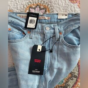 NWT Levi’s Ribcage Wide-Leg Linen + DenimJeans 24x32 Super Soft